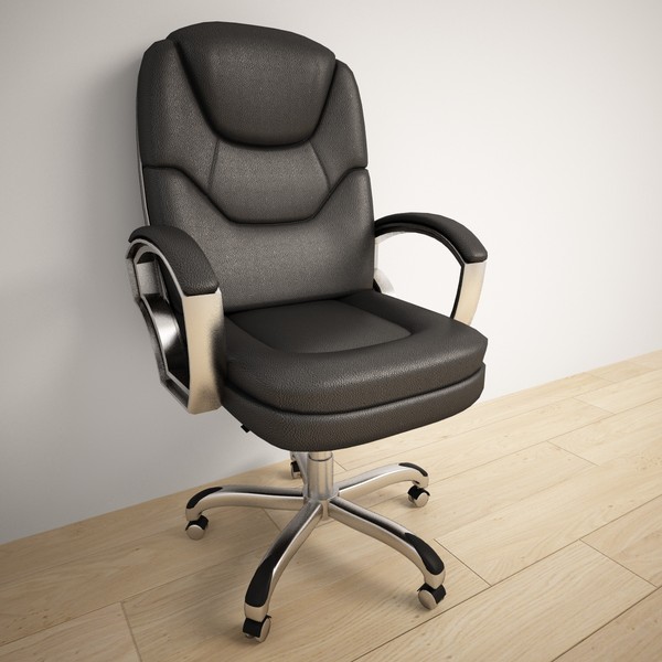 modern office armchair leather 3d model - office armchair by HaNky154