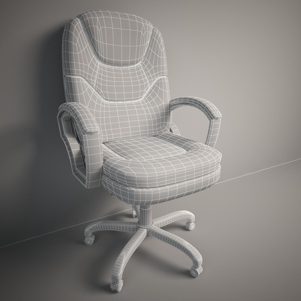 modern office armchair leather 3d model - office armchair by HaNky154