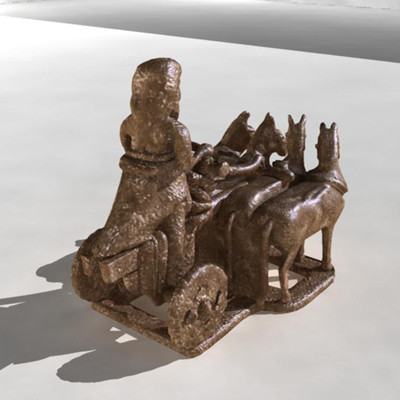 babylonian chariot 3d obj - Babylonian chariot statue by iaio82