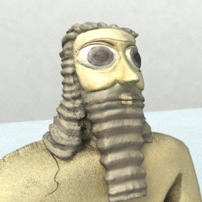 babylonian statue obj - Babylonian statue by iaio82