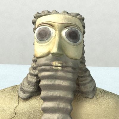 babylonian statue obj - Babylonian statue by iaio82