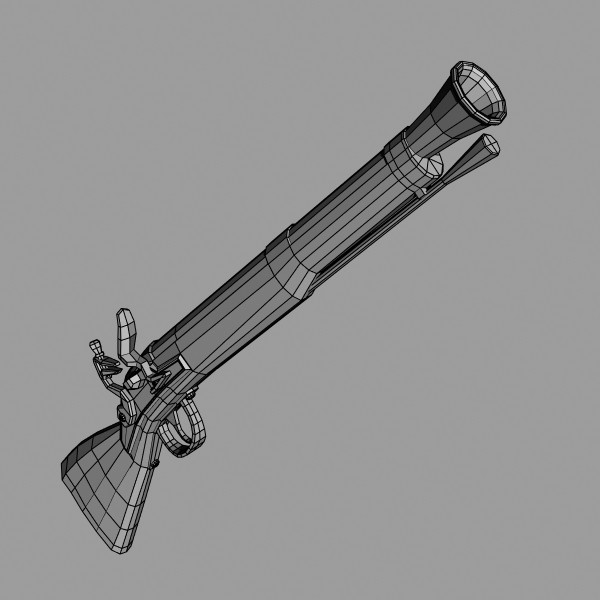 3d firearms rifle - Blunderbuss by mostlysquare