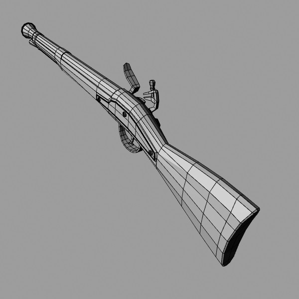 3d firearms rifle - Blunderbuss by mostlysquare