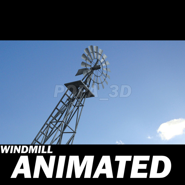 traditional windmill american 3d model - Windmill by POPA_3D