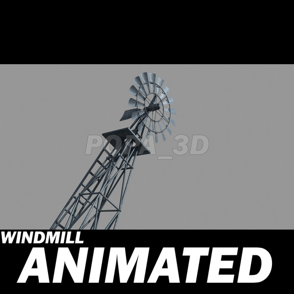 traditional windmill american 3d model - Windmill by POPA_3D