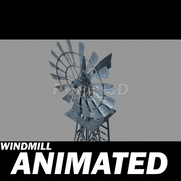 traditional windmill american 3d model - Windmill by POPA_3D