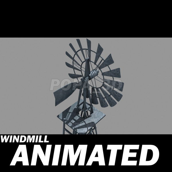 traditional windmill american 3d model - Windmill by POPA_3D
