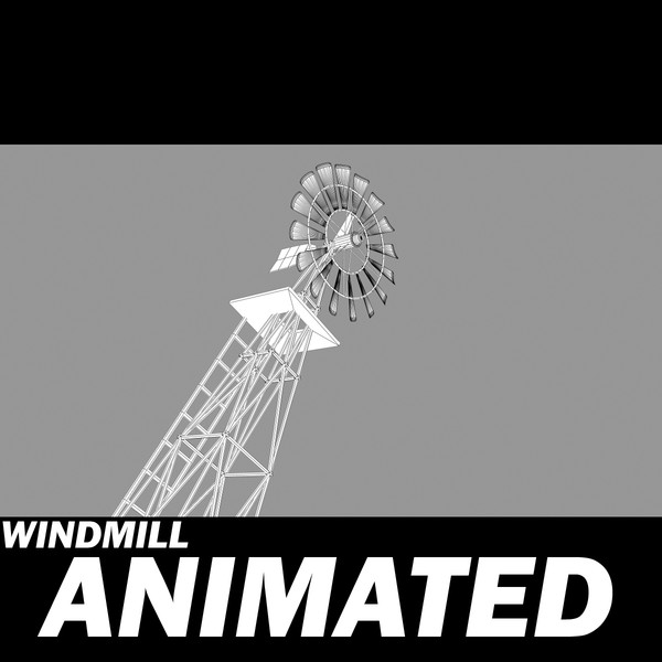 traditional windmill american 3d model - Windmill by POPA_3D