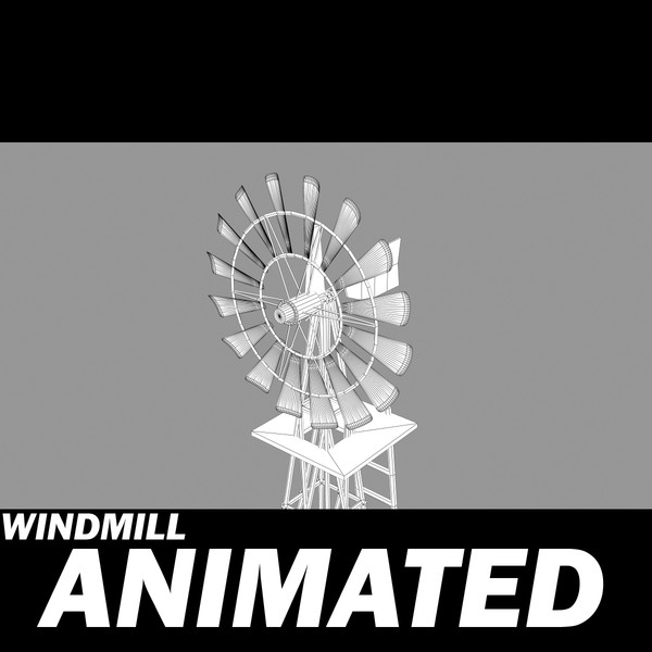traditional windmill american 3d model - Windmill by POPA_3D
