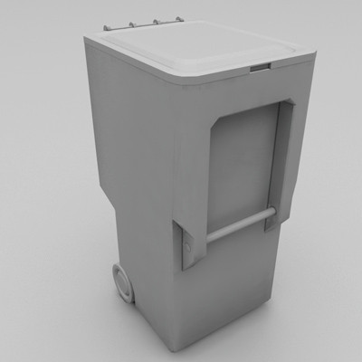 3d model of dumpster modeled polygons - Dumpster for street 01 by HaNky154