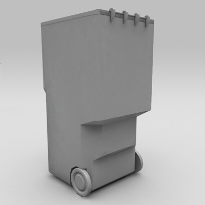 3d model of dumpster modeled polygons - Dumpster for street 01 by HaNky154