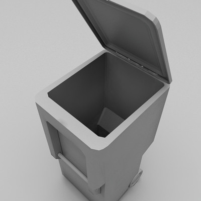 3d model of dumpster modeled polygons - Dumpster for street 01 by HaNky154