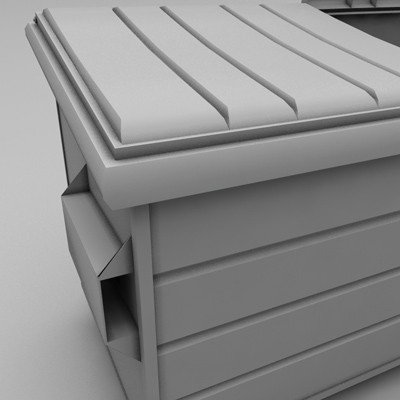 modeled polygons 3d max - Dumpster for street 02 by HaNky154