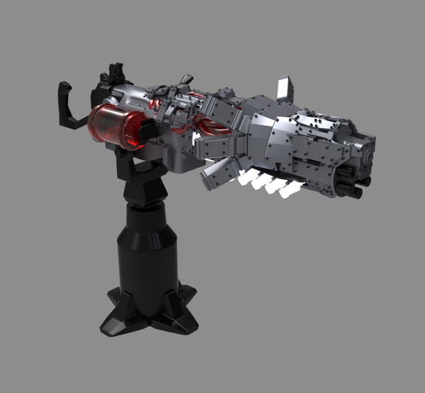 3d gun turret model - Turret Gun by dentonvanzan