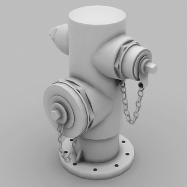 3d hydrant street model - fire hydrant for street 02 by HaNky154