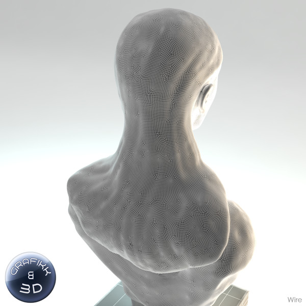 marble sculpture 3d model - Female Marble Bust... by PolyTron