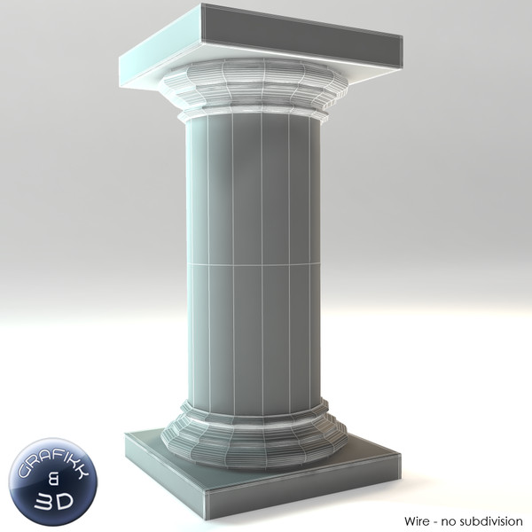 3d model marble column - Marble Column by PolyTron
