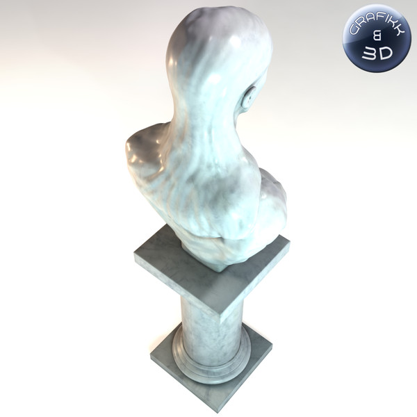 marble sculpture 3d model - Female Marble Bust... by PolyTron