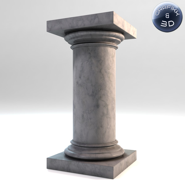 3d model marble column - Marble Column by PolyTron