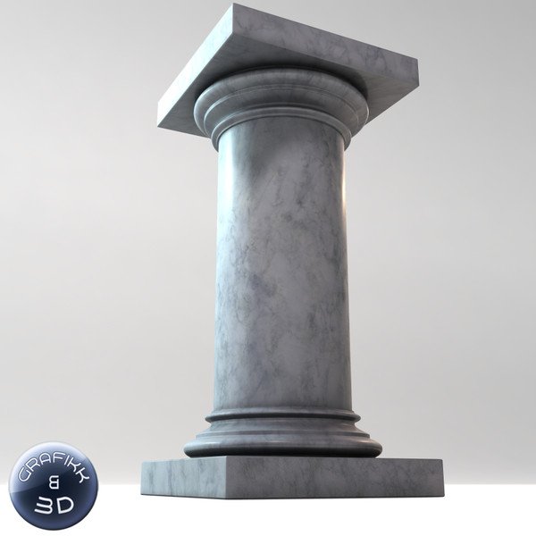 3d model marble column - Marble Column by PolyTron