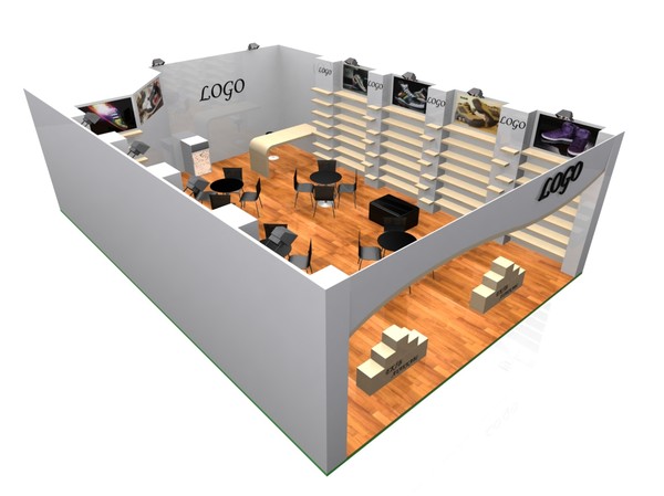 3d shoes stand store - Shoes Stand Store by luledesign