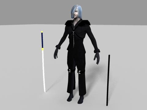 rigged final fantasy 3d ma - Kadaj Final Fantasy Villian by orion5175