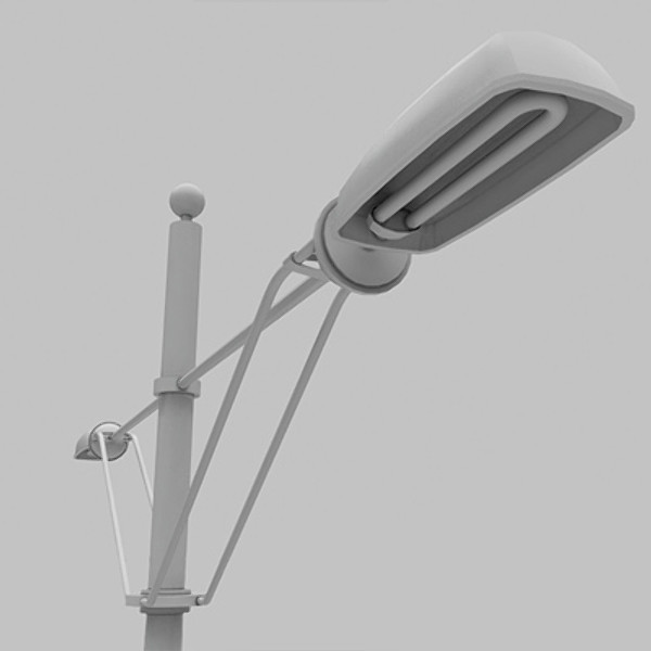 lamppost street modeled 3d model - lamppost 02 by HaNky154