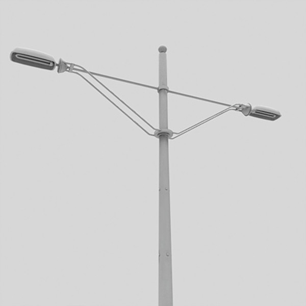 lamppost street modeled 3d model - lamppost 02 by HaNky154