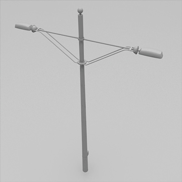 lamppost street modeled 3d model - lamppost 02 by HaNky154