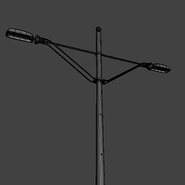lamppost street modeled 3d model - lamppost 02 by HaNky154