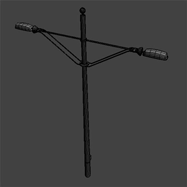 lamppost street modeled 3d model - lamppost 02 by HaNky154