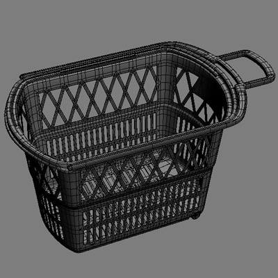 supermarket basket 3d max - Supermarket basket... by coboide