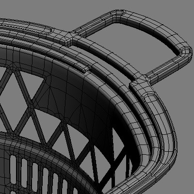 supermarket basket 3d max - Supermarket basket... by coboide
