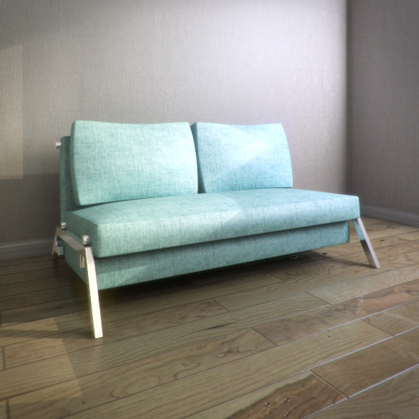 sleek sofabed 3d model - Sleek sofabed by RTEwork