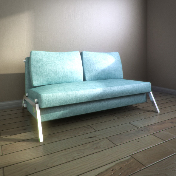 sleek sofabed 3d model - Sleek sofabed by RTEwork