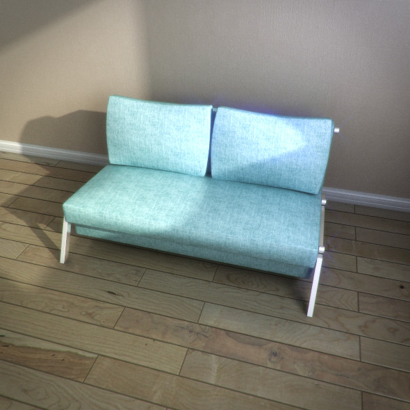 sleek sofabed 3d model - Sleek sofabed by RTEwork