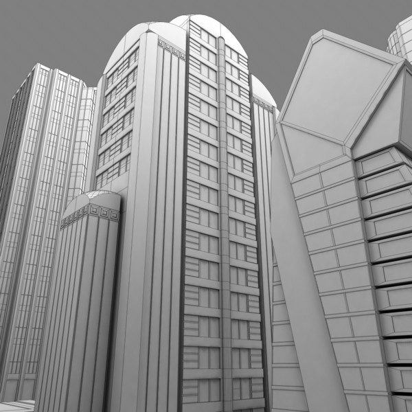 lwo futuristic cityscape - Futuristic City... by AhearnART