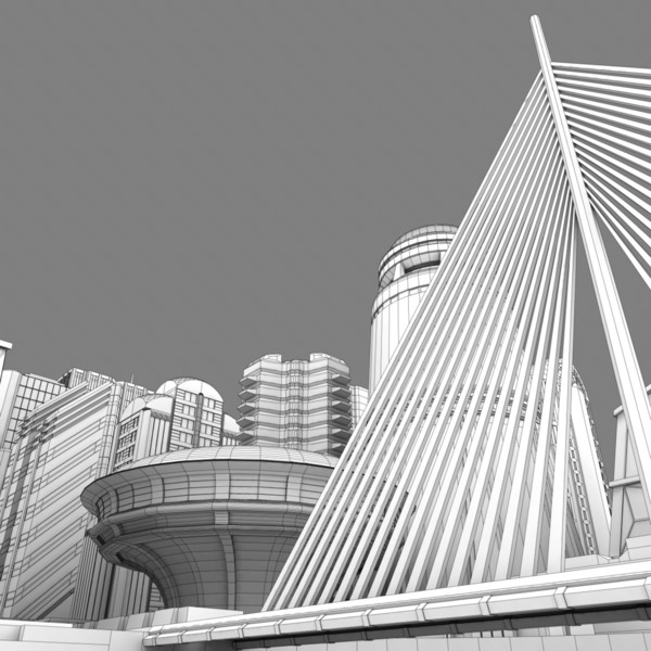 lwo futuristic cityscape - Futuristic City... by AhearnART