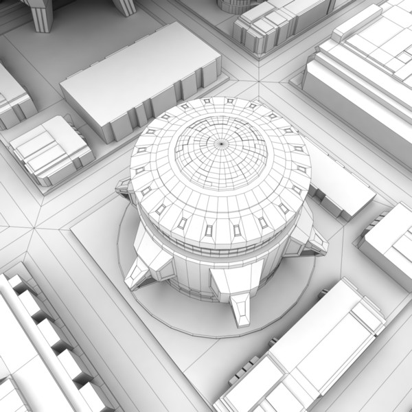 lwo futuristic cityscape - Futuristic City... by AhearnART