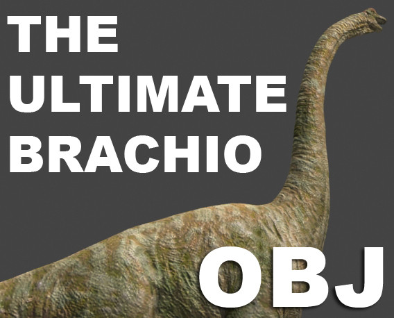 3d model of dinosaur - Ultimate Brachio OBJ by Virtual creator