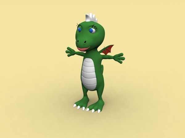 cool cartoon female dragon max - cartoon dragon by kengustudio