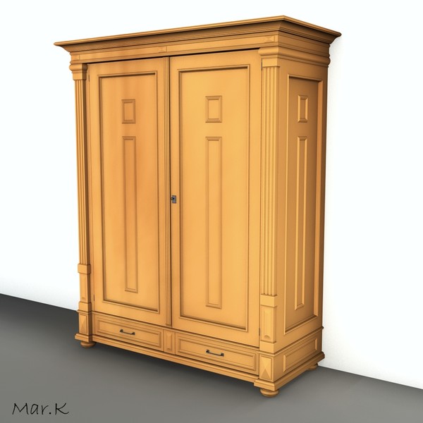 3d wardrobe antique model - Wardrobe Antique by Mar.K