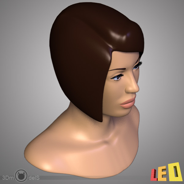 female head anatomy eye 3d obj - Female Head Anatomy by leo3Dmodels