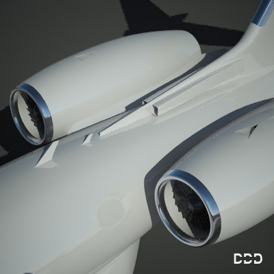 3d private gulfstream model - gulfstream g650 st2 by OODINDD