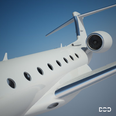 3d private gulfstream model - gulfstream g650 st2 by OODINDD