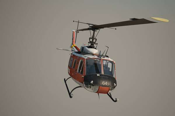uh-1h navy 3d lwo - uh-1h us navy by OODINDD