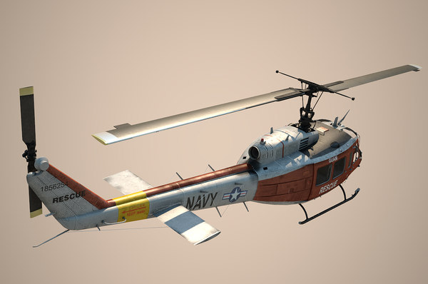 uh-1h navy 3d lwo - uh-1h us navy by OODINDD