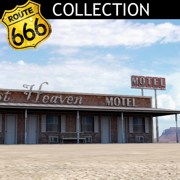 3d model highway motel - Highway Motel... by Clicheeee