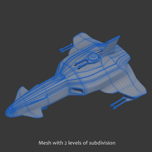 space craft 3d model - Space Craft (Warship)... by PolyTron