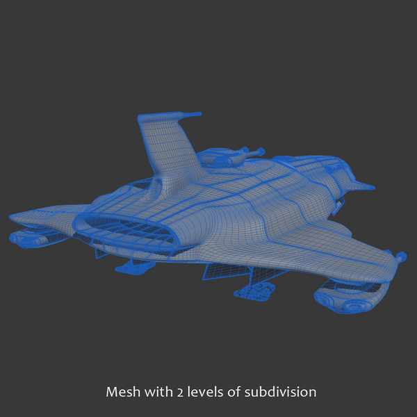 space craft 3d model - Space Craft (Warship)... by PolyTron